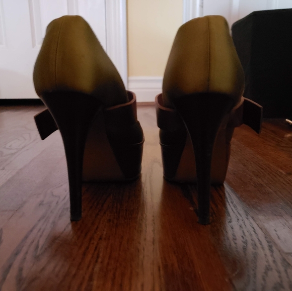 Desinger Marni satin peep toe platform pumps - Picture 2 of 5